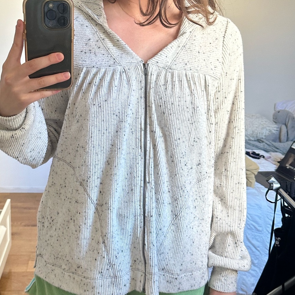 Saturday Sunday Anthropologie Gray Zip Up
